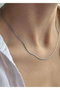 Heliophilia Silver Collar de Acero Plateado de 45 cm
